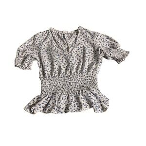 Sienna Sky‎ Blue and White Smocked Blouse size M